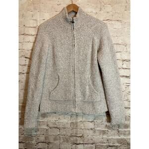 Natural Reflections Jacket Women Small Oatmeal Beige Teddy Sherpa Full Front Zip